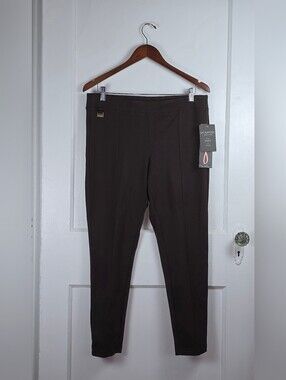 Zac & Rachel Brown Stretchy Knit Midrise Pants PL